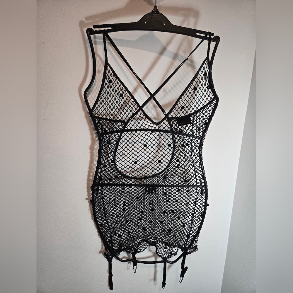 Black Fishnet Dress Lingerie